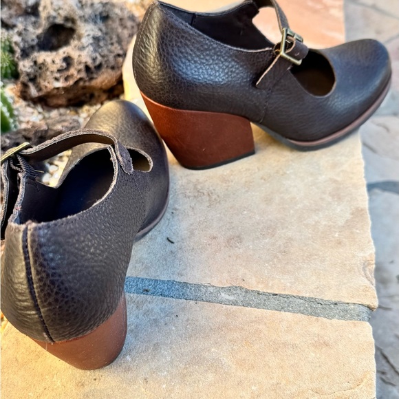 Kork-Ease Mary Jane Leather Block Heels | Dark Brown Comfort Platform Shoes - Picture 14 of 16